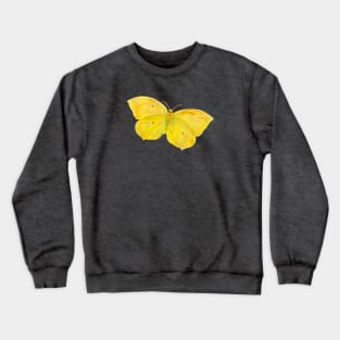 Yellow Butterfly Common Brimstone, Gonepteryx rhamni, flying Illustration Crewneck Sweatshirt
